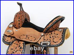06BH Western Horse Barrel Saddle Trail American Leather Tan Tack Hilason