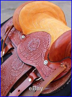 10 Tan Children Western Mini Pony Saddle -Leather Miniature Horse Saddle