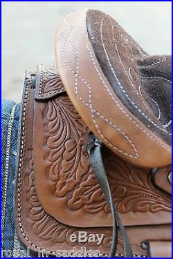 10 Western Brown Kids Pony Saddle Leather Miniature Saddle