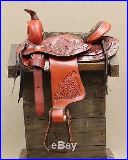 10 Western Pony Mini Youth Horse Leather Kids Saddle