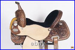 11BH 15 In Hilason Western Horse Barrel Trail Pleasure American Leather Saddle