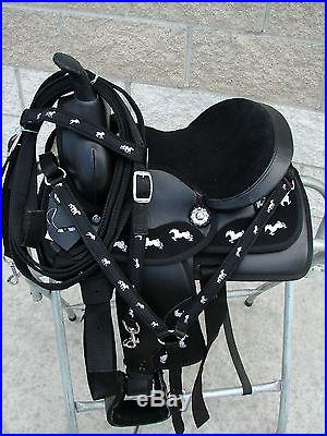 12 13 Running pony tape Western Trail Kid Youth SYNTHETIC SADDLE Headstall BP