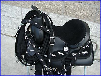 12 13 Running pony tape Western Trail Kid Youth SYNTHETIC SADDLE Headstall BP