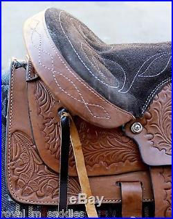 12 Brown Children Western Pony Saddle Leather Miniature Saddle