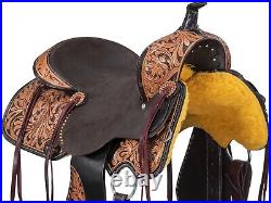 12 Childs Western Saddle Traverse Trail All Leather Two Tone Suede Seat