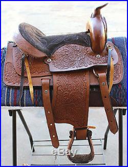 12 Pleasure Brown Pony Kids Youth Saddle FREE FAST SHIPPING