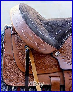 12 Pleasure Brown Pony Kids Youth Saddle FREE FAST SHIPPING