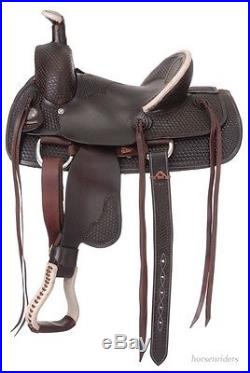 13 Inch Youth Western Roper Saddle Dark Oil Leather Liberty Roper