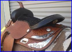 13 NEW SHOW TAN ALL LEATHER WESTERN SADDLE PKG MUST SEE WELL MADE