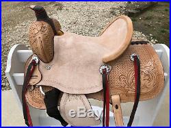 13 New Western Leather Youth Child Horse Pony Ranch Saddle Natural