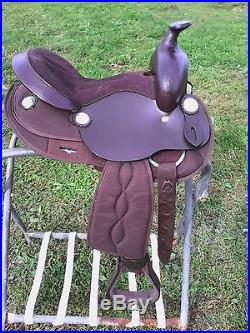 13 brown nylon/leather round skirt Krypton youth Western saddle