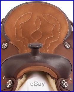 14 15 16 17 18 Used Brown Synthetic Western Pleasure Trail Horse Saddle Tack Set