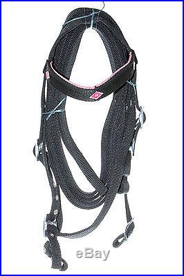 14 15 16 17 18 Western Synthetic Cordura Trail Horse Saddle Black Pink Tack