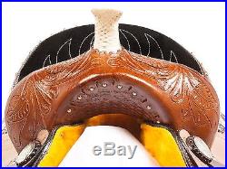 14 15 16 Round Skirt Arabian Western Pleasure Trail Horse Leather Saddle Tack