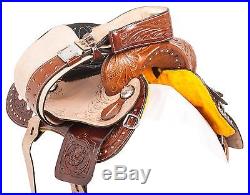 14 15 16 Round Skirt Arabian Western Pleasure Trail Horse Leather Saddle Tack