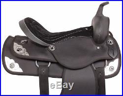 14 16 17 18 Western Pleasure Trail Black Horse Saddle Tack Set Pad Used
