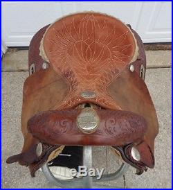 14 BILLY COOK (Sulpher, OK) Barrel Racing Western Horse Saddle #8727