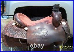 15 15.5 Cowboy Classic Used Roping Pleasure Trail Saddle Billy Cook Cinch Girth