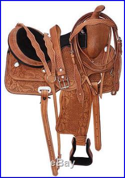 15 16 17 18 WESTERN RANCH WORK COWBOY PLEASURE TRAIL SADDLE HORSE LEATHER TACK