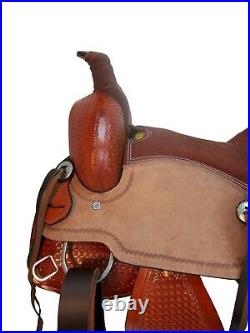 15 16 17 Comfy Trail Saddle Western Horse Pleasure Floral Tooled Brown Leather
