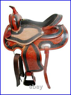 15 16 17 Used Western Saddle Barrel Racing Pleasure Trail Rodeo Cowboy Horse Set