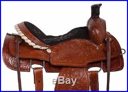 15 16 17 Western Ranch Roping Roper Cowboy Horse Leather Saddle Tack Set