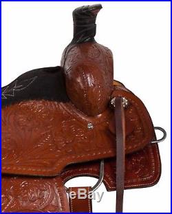 15 16 17 Western Ranch Roping Roper Cowboy Horse Leather Saddle Tack Set