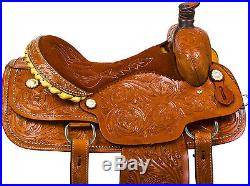 15 16 WESTERN ROPING ROPER RANCH PLEASURE TRAIL HORSE LEATHER SADDLE TACK CUTTER