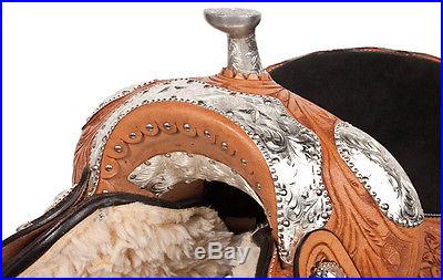 15 17 ROYAL SHOW PARADE WESTERN HORSE LEATHER SADDLE LOTS UNIQUE SILVER