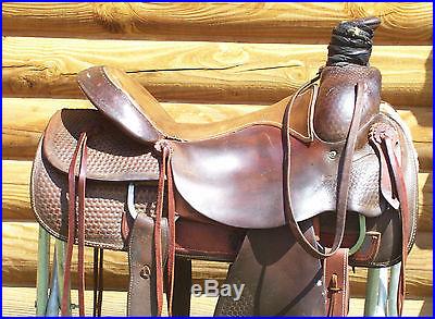 15.5 16 Circly Y Ranch Roping Pleasure and Trail Quality Used Western Saddle