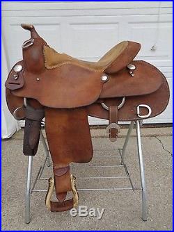 15.5 BILLY COOK Rough Out Training / Trainer Western Horse Saddle
