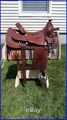 15.5'' Billy Cook Sulpher OK All Around Roping/Ranch/Trail Saddle with Extras