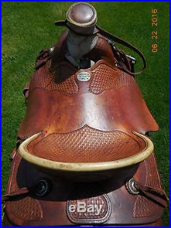 15.5 Custom Tooled Wade Roping Saddle by Tack Room Too Olympia, WA