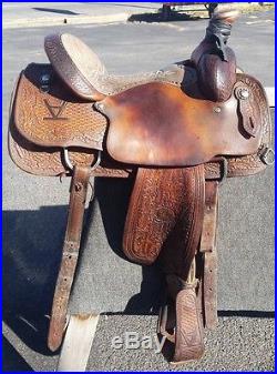15.5 Tod Sloan Roping Custom Made Saddle Cuero, TX