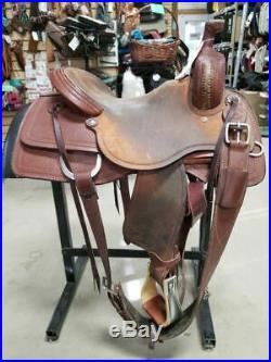 15.5 Used HR Saddlery Western Ranch Cutter Saddle 2-1156