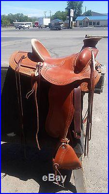 15 Allison Saddlery Buckaroo Wade Saddle Custom Made with Tapaderos