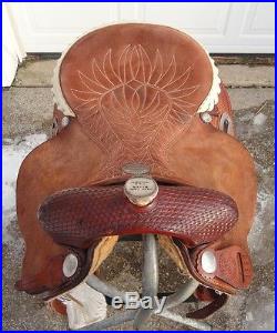 15 BILLY COOK Western Barrel Racing Horse Saddle (Sulpher, OK) #1526 w Cinch