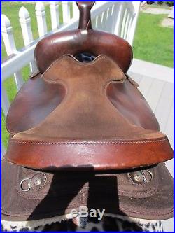 15.'' Big Horn #102 Barrel /trail western saddle QH BARS LEATHER & SYNTHETIC