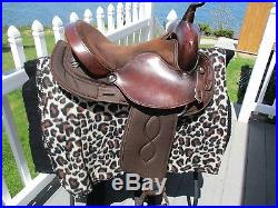 15.'' Big Horn #102 Barrel /trail western saddle QH BARS LEATHER & SYNTHETIC