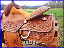 15 Classic Tooled Leather Western Horse Cowboy Montana Ranch Trail Saddle Tack