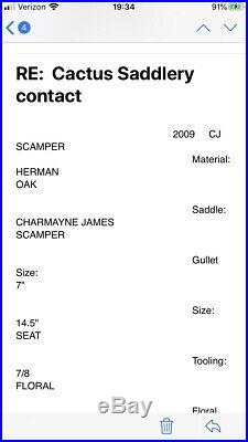 15 Charmayne James Barrel Saddle