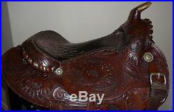 15 Circle Y A Fork Ranch Saddle # 1122 With Flank Cinch Pleasure Trail