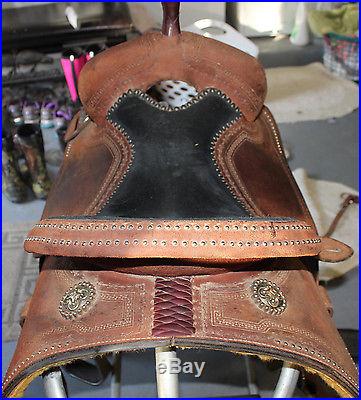 15 Crown C Barrel Racer Rough Out Saddle by Martin Saddlery