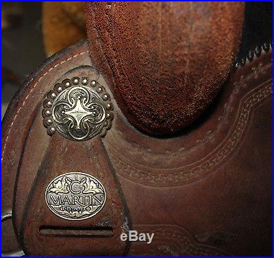 15 Crown C Barrel Racer Rough Out Saddle by Martin Saddlery