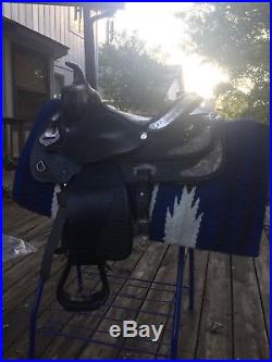 15 Custom black simco show saddle