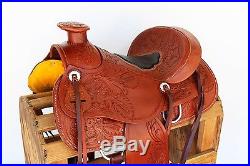 15 Floral Western Leather Horse Trail Ranch Roping Wade Cowboy Saddle Tack