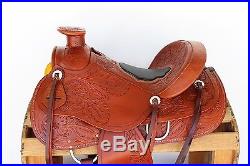 15 Floral Western Leather Horse Trail Ranch Roping Wade Cowboy Saddle Tack