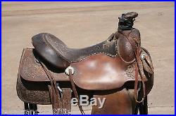 15 Half Tooled CIRCLE Y Roping Saddle Selling with no reserve