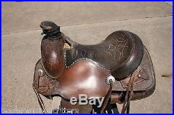 15 Half Tooled CIRCLE Y Roping Saddle Selling with no reserve