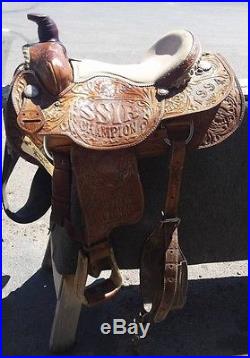 15 Handmade Custom Running P Saddle Roping Ranch Saddle